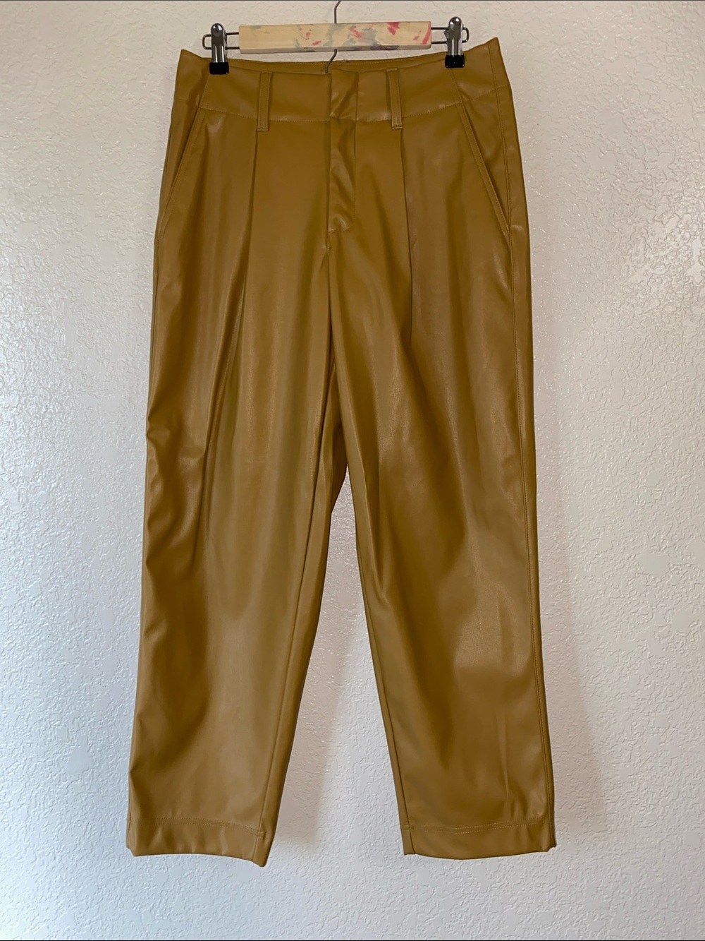 a new day Faux Leather Dress Pants in Camel Brown